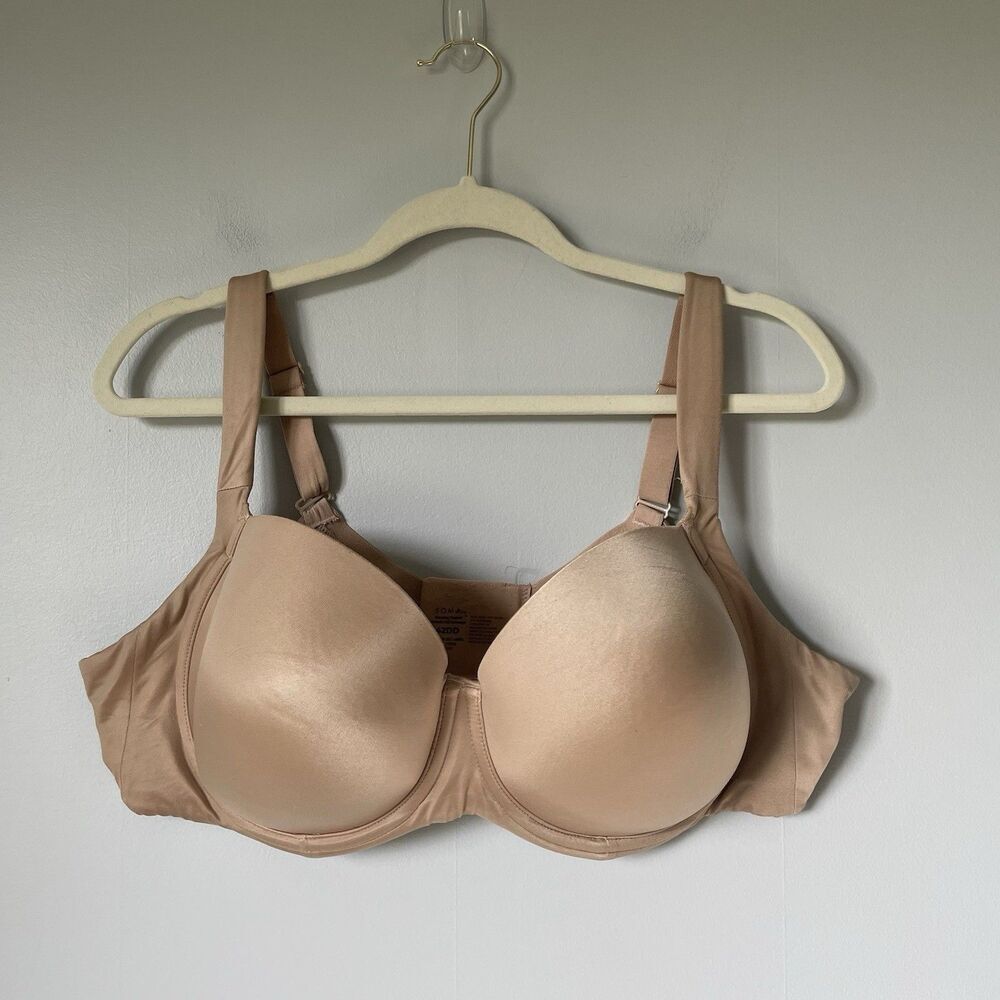 Soma Stunning Support Smooth Full Coverage Bra Underwire Nude Tan Size 42DD